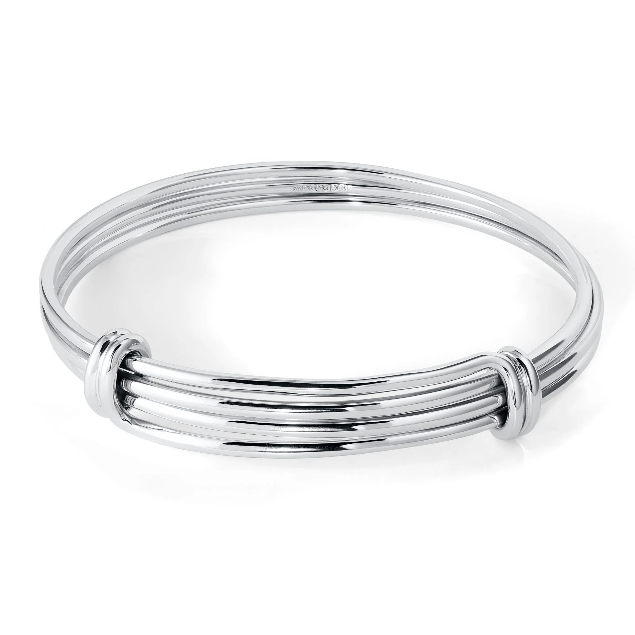 Sterling Silver Triple Wire Expanding Bangle
