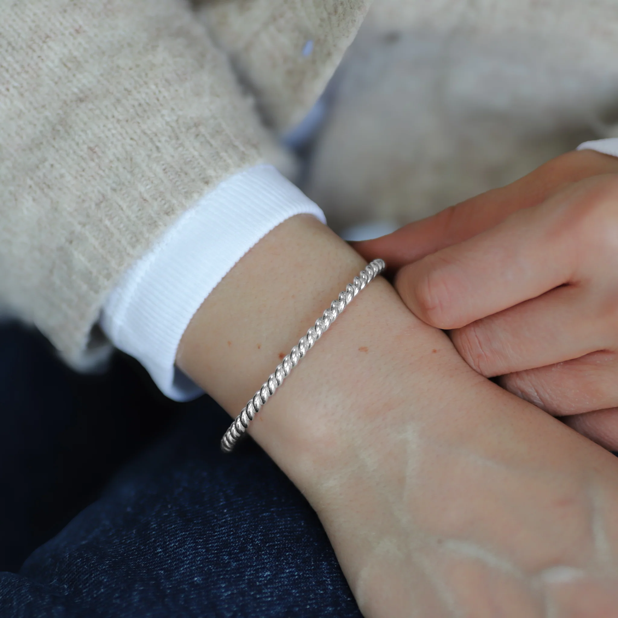 Sterling Silver Twisted Cuff Bracelet - Image 2