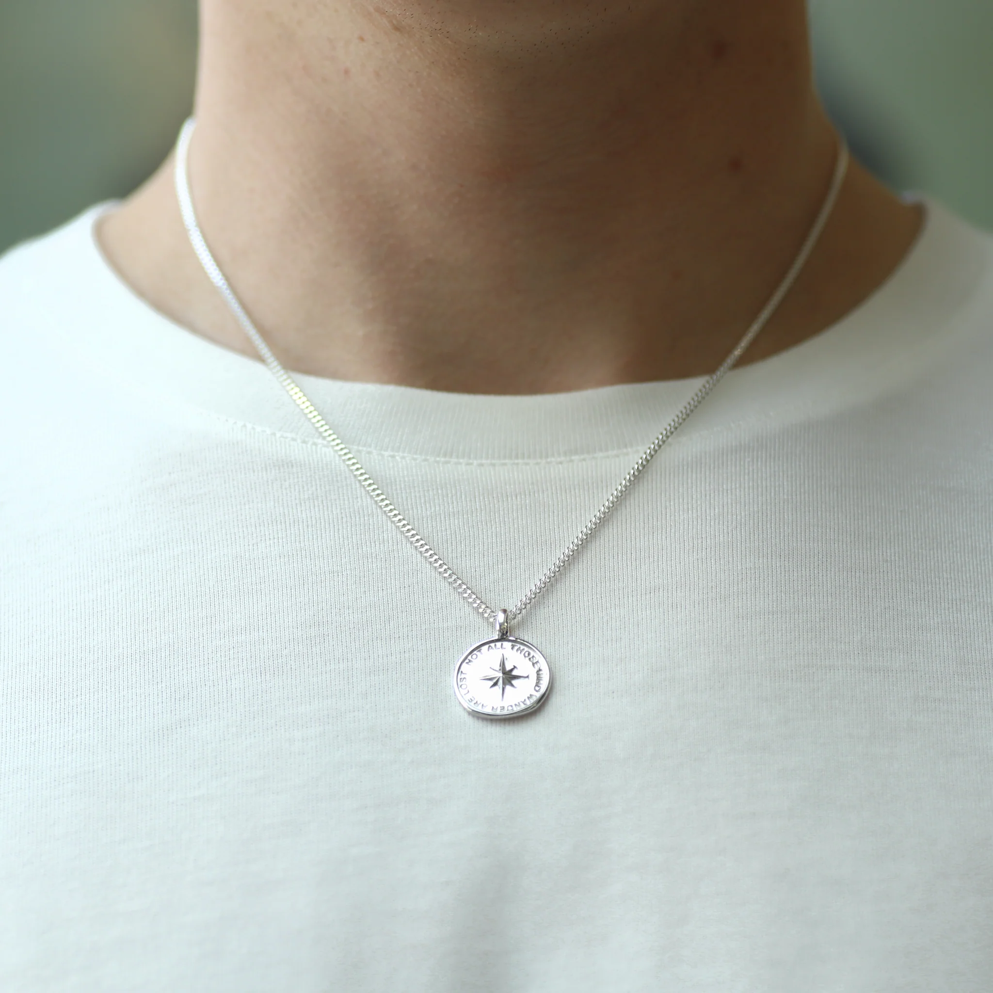 Sterling Silver Wander Compass Pendant - Image 3